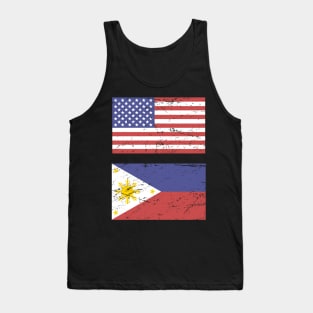 United States Flag & Philippines Flag Tank Top